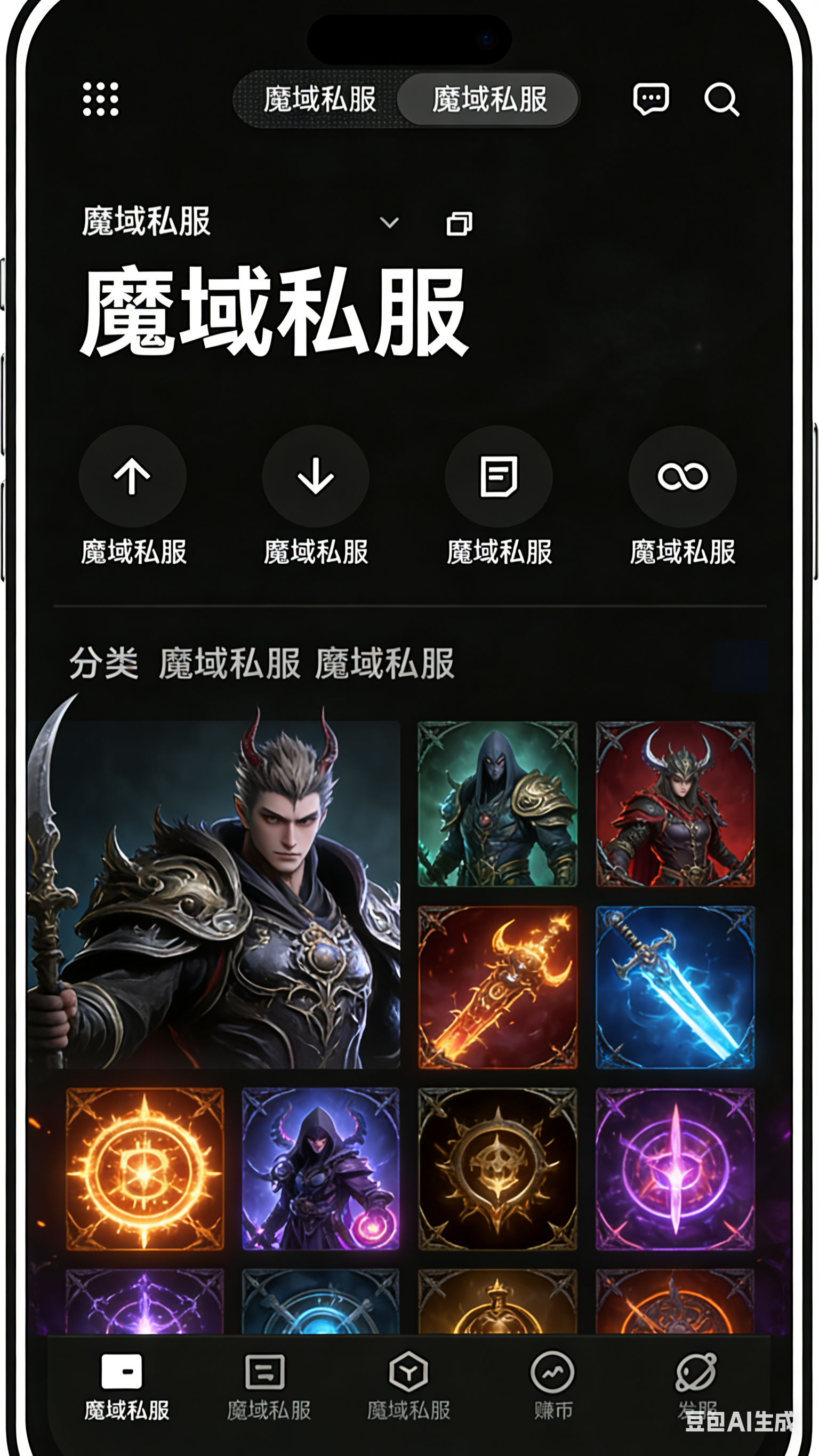 开服活动面板